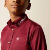 10030163_01_warm.jpg Ariat Team Logo Twill Classic Fit Shirt Burgundy White