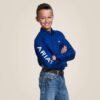 10030164_front_warm-1.jpg Ariat Team Logo Twill Classic Fit Shirt Ultramarine White