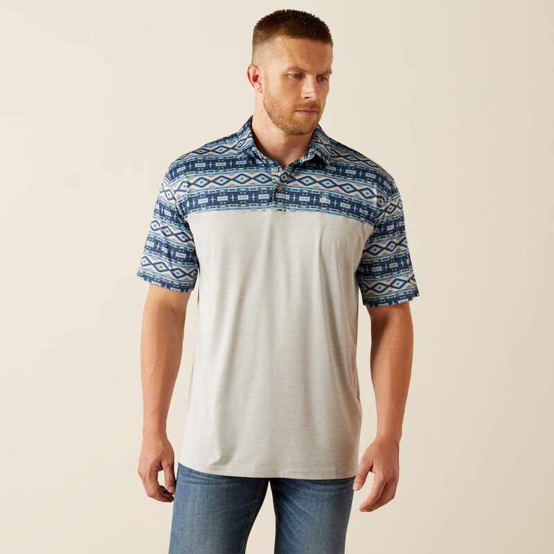 Charger 2.0 Color Block Polo GREY HEATHER