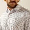 All Over Print Polo White Geo