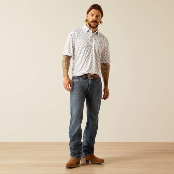 All Over Print Polo White Geo