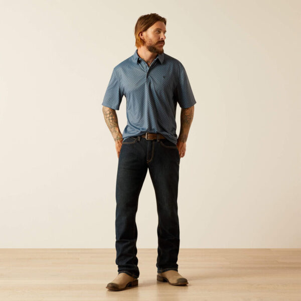 All Over Print Polo NEWSBOY BLUE