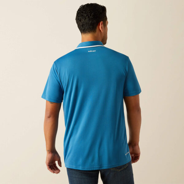 10058731_back_warm.jpg Welded TEK Fitted Short Sleeve Polo BLUE SAPPHIRE