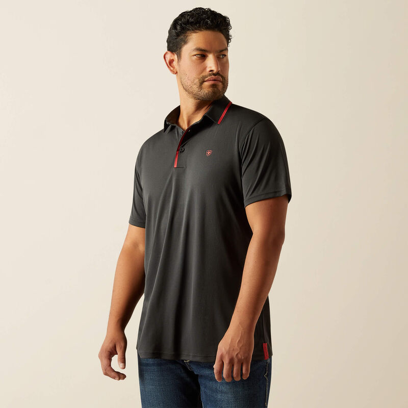 10058732_front_warm.jpg Welded TEK Fitted Short Sleeve Polo Black