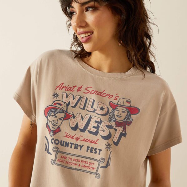 Sendero x Ariat Wild West Country Fest T-Shirt – Savannah Tan Mineral Wash
