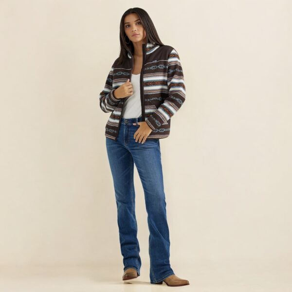 Wrangler Southwestern Contrast Full Zip Sherpa Jacket