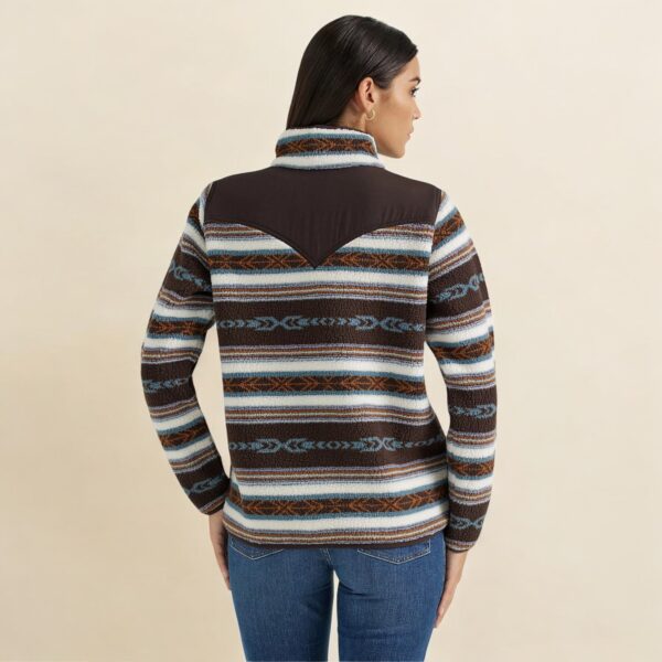 Wrangler Southwestern Contrast Full Zip Sherpa Jacket