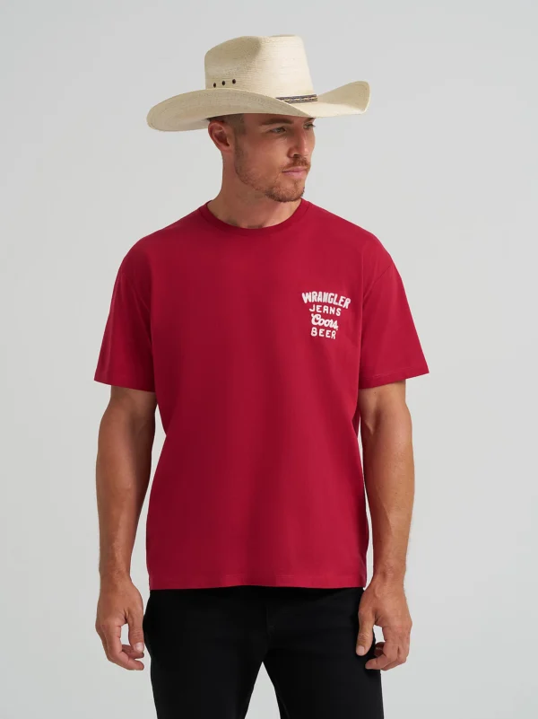 Wrangler x Coors Logo T-Shirt – Banquet Red