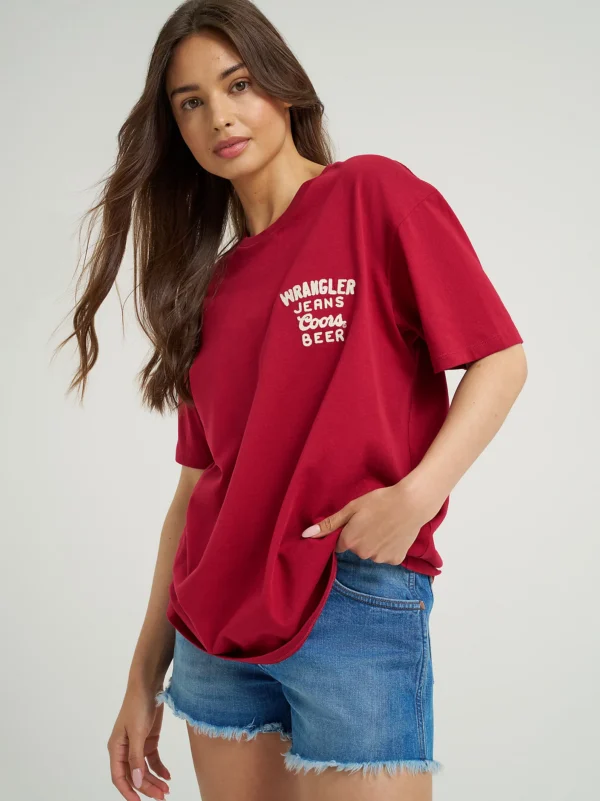 Wrangler x Coors Logo T-Shirt – Banquet Red