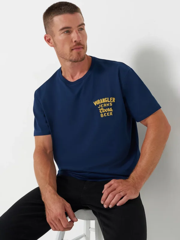Wrangler x Coors Logo T-Shirt – Navy