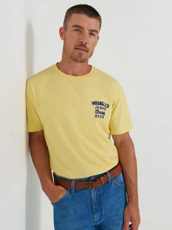 Wrangler x Coors Logo T-Shirt – Buff Yellow