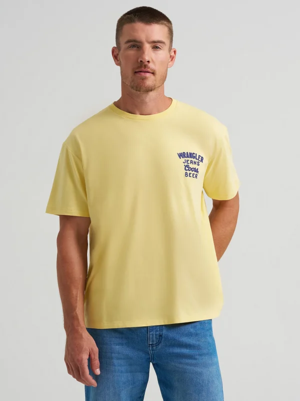 Wrangler x Coors Logo T-Shirt – Buff Yellow