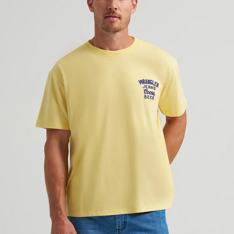 112373869-HERO.webp Wrangler x Coors Logo T-Shirt – Buff Yellow