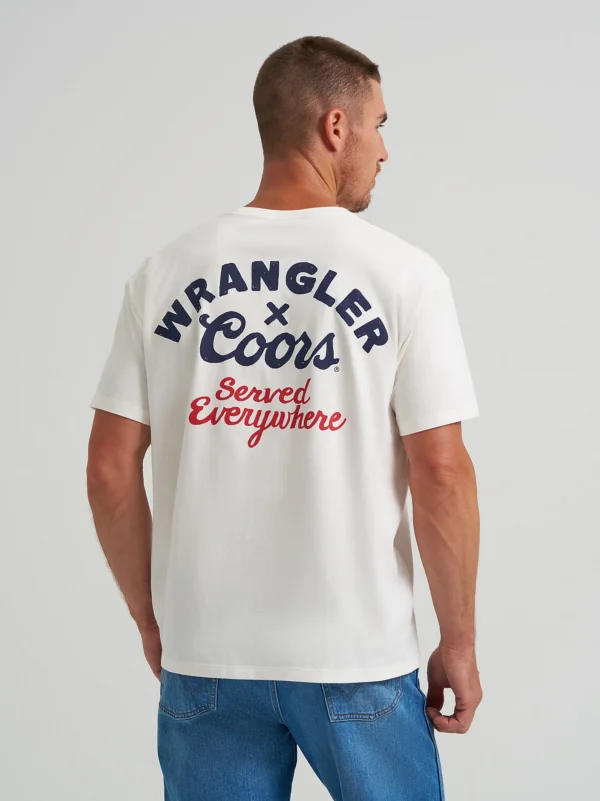 Wrangler x Coors Served Everywhere T-Shirt – Marshmallow