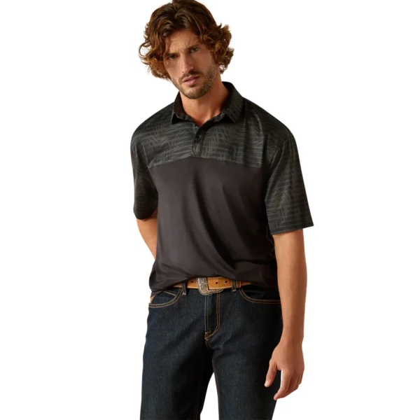 Charger 2.0 Color Block Black Polo Shirt