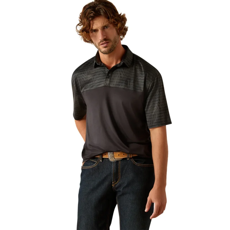 Charger 2.0 Color Block Black Polo Shirt