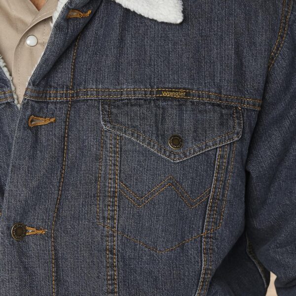 Wrangler Western Sherpa Lined Denim Trucker Jacket