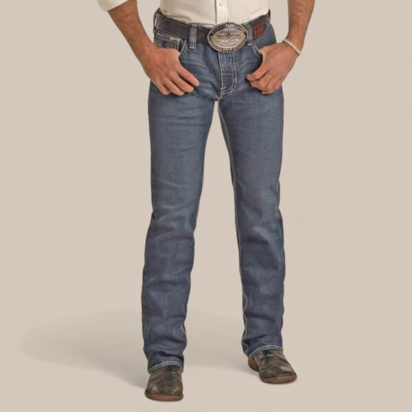 Men's Rock and Roll Slim Fit Straight Leg Jeans