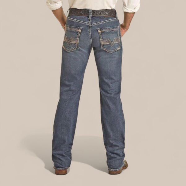 Men's Rock and Roll Slim Fit Straight Leg Jeans
