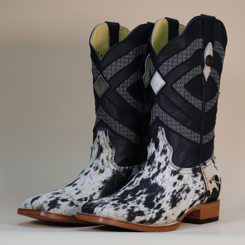 Pegazuz Black & White Cowhide Boot PG06 - 10