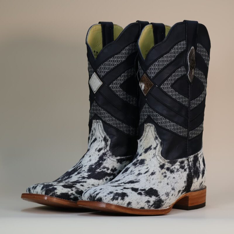Pegazuz Black & White Cowhide Boot PG09 - 10