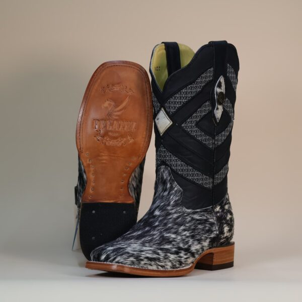 Pegazuz Black & White Cowhide Boot PG11 - 7