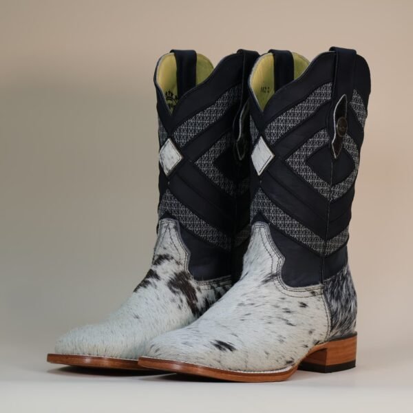 Pegazuz Black & White Cowhide Boot PG12 - 7.5