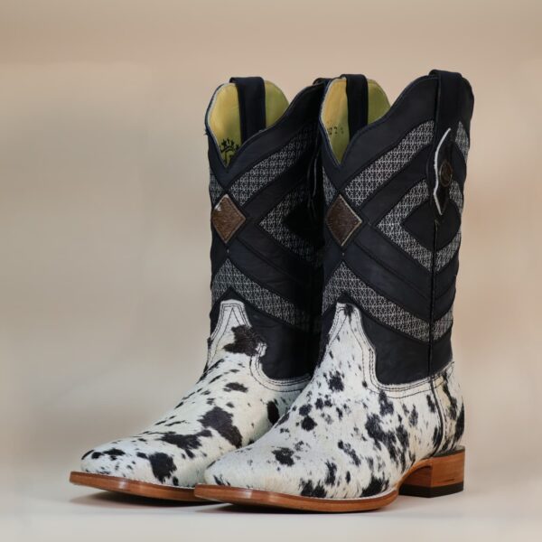 Pegazuz Black & White Cowhide Boot PG02 - 8