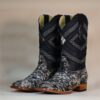 Pegazuz Black & White Cowhide Boot PG03 - 7.5