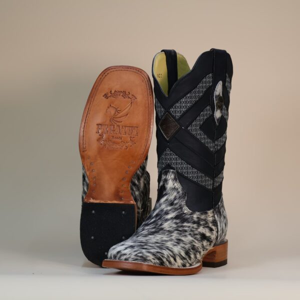 Pegazuz Black & White Cowhide Boot PG31 - 7
