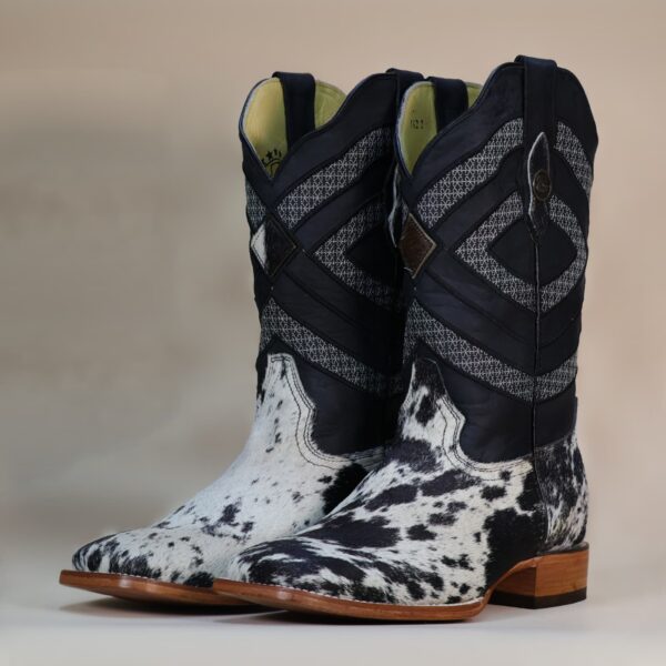 Pegazuz Black & White Cowhide Boot PG04 - 9