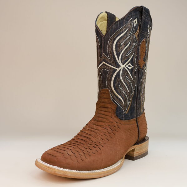 Pegazuz Python Rustic Nubuck Square Toe Boots
