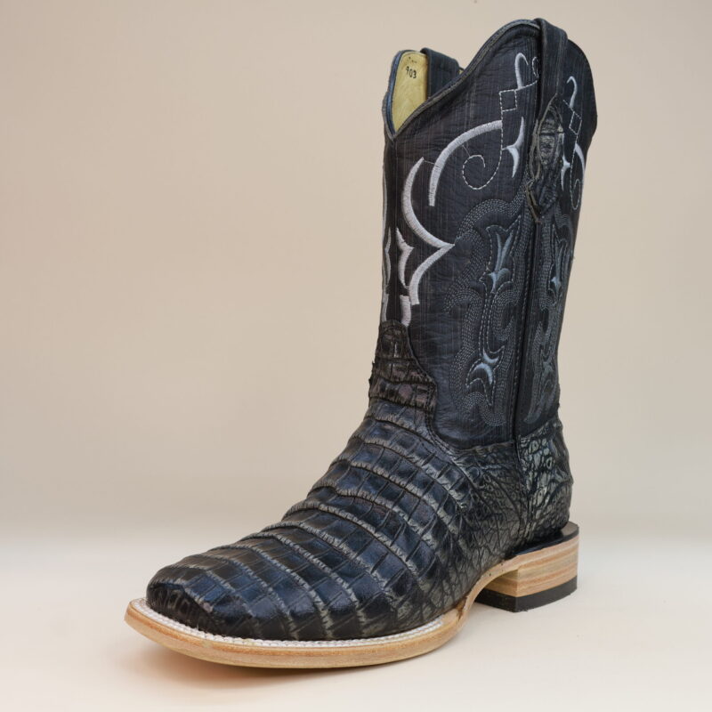 Pegazuz Caiman Belly Square Toe Boots