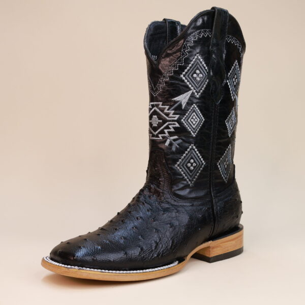 Ostrich Square Toe Boots