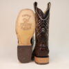 Caiman Tail Square Toe Boots Brown