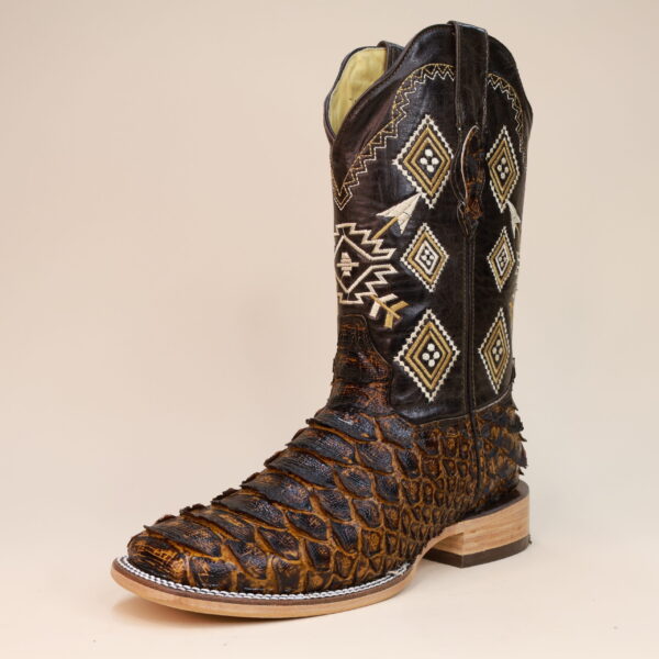 Mega Python Clone Square Toe Boots