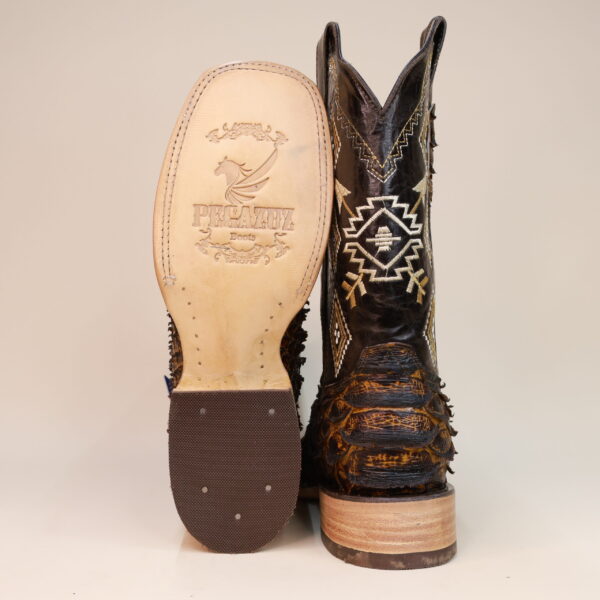 Mega Python Clone Square Toe Boots