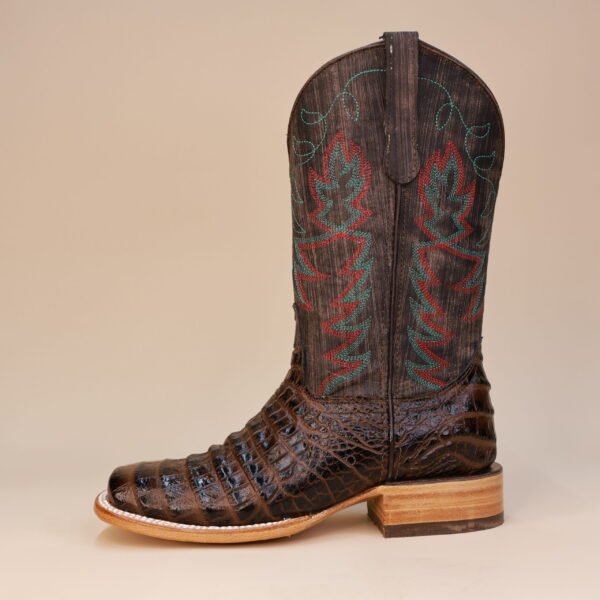 Caiman Belly Square Toe Boots