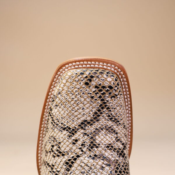 Snake Square Toe Boots