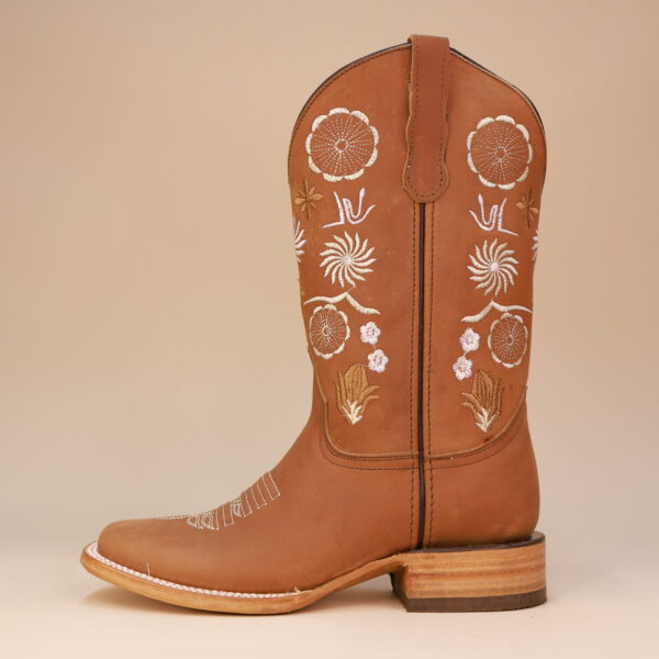 Crazy Dreamcatcher Embroidered Square Toe Boots