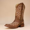 Wildflower Embroidered Square Toe Boots