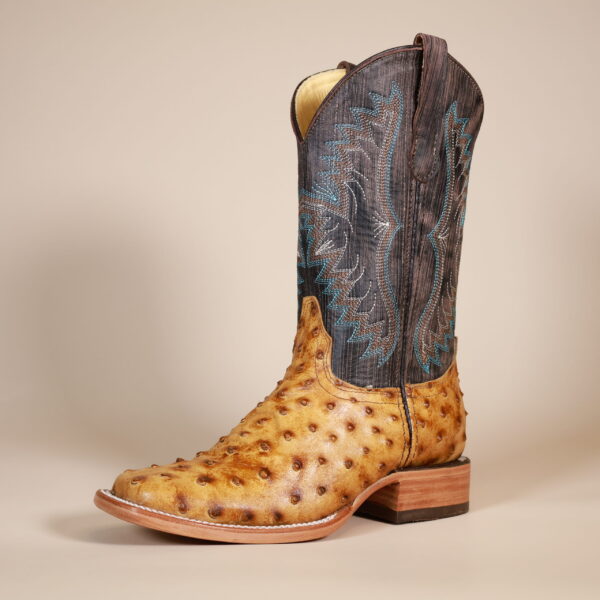 Ostrich Square Toe Boots