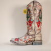 IMG_5517-scaled-1.jpg A3769 - WOMEN'S FLORAL CACTUS AND HORSESHOE EMBROIDERY TAUPE SQUARE TOE COWBOY BOOT