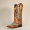 IMG_5522-scaled-1.jpg A4483 - WOMEN'S EMBROIDERY AND STUDS SAND WIDE SQUARE TOE COWBOY BOOT
