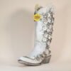 Corral Women's Floral Overlay Embroidered Stud and Crystals Western Boots - Snip Toe