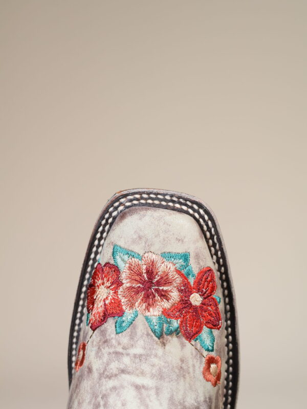 IMG_5579-scaled-1.jpg A3769 - WOMEN'S FLORAL CACTUS AND HORSESHOE EMBROIDERY TAUPE SQUARE TOE COWBOY BOOT