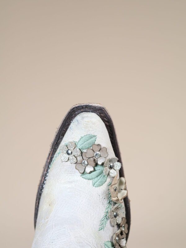 Corral Women's Floral Overlay Embroidered Stud and Crystals Western Boots - Snip Toe
