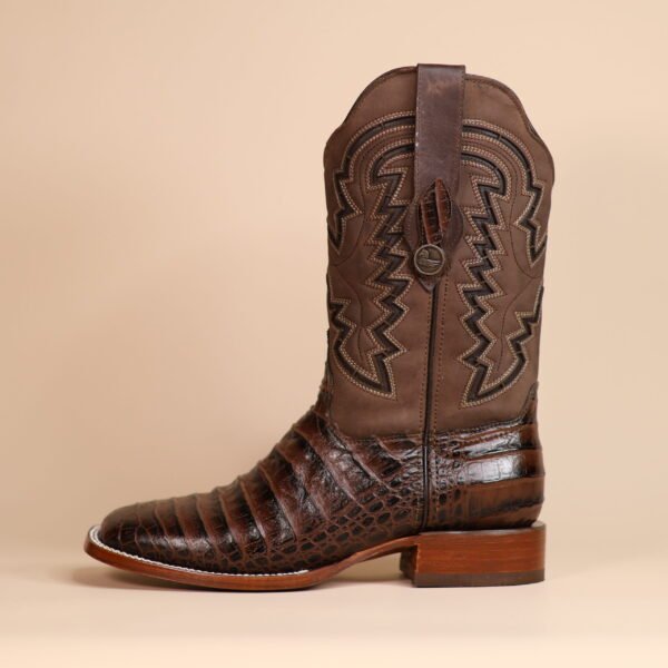 IMG_6486-scaled-1.jpg Caiman Belly Lacer Cut Square Toe Boots Brown