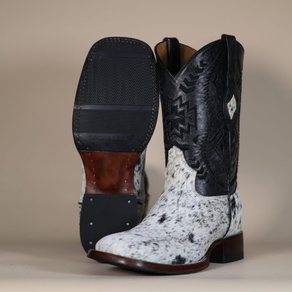 Cowhide Boots Black & White CH006 - 8.5