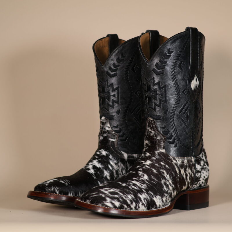 Cowhide Boots Black & White CH010 - 8
